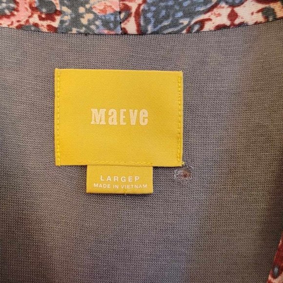 Anthropologie Maeve Faux-Wrap High Low Cap Sleeve Maxi Dress, Size 10 - Picture 11 of 12